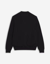 Cardigan Bold Fox Head à col V en laine - Black