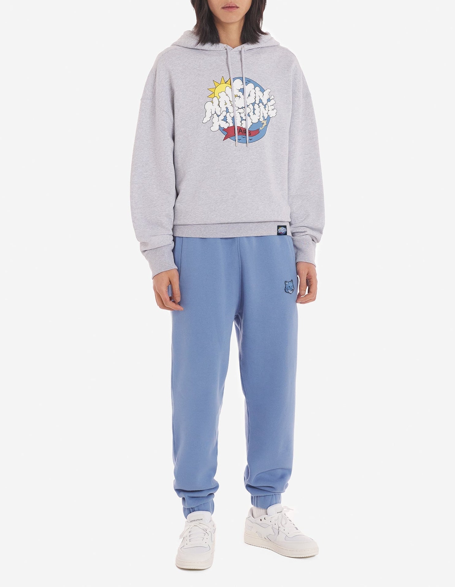 Sweat à capuche et manches longues - Light Grey Melange
