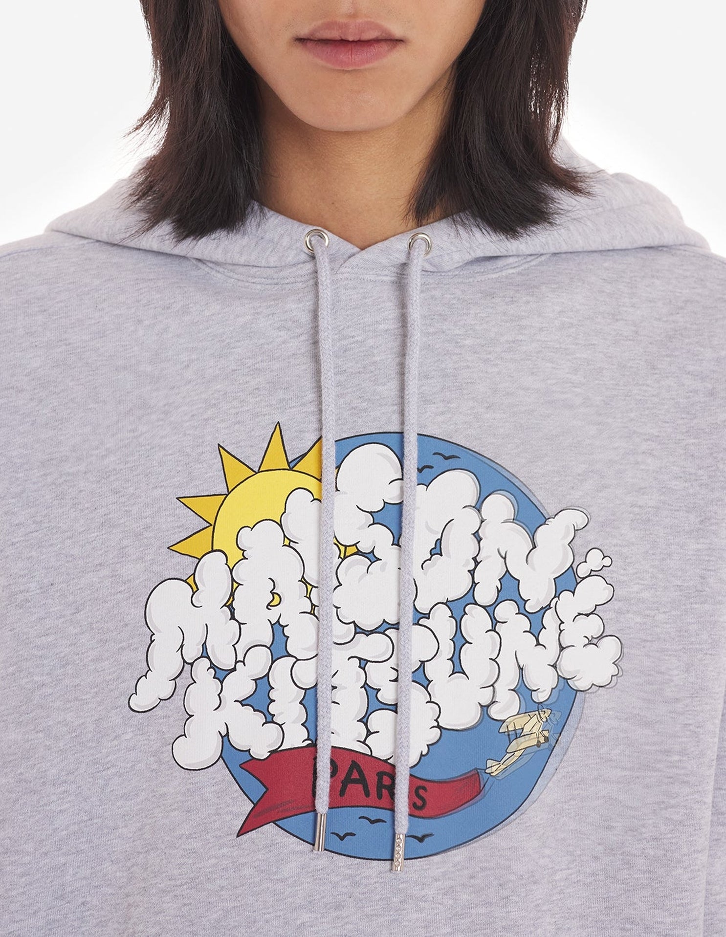 Sweat à capuche et manches longues - Light Grey Melange