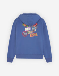 Surf Collage Oversize Hoodie - Storm Blue