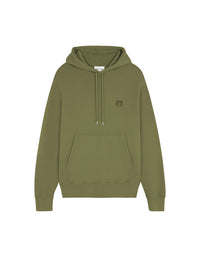 Bold Fox Head and long sleeve hoodie - Military Green