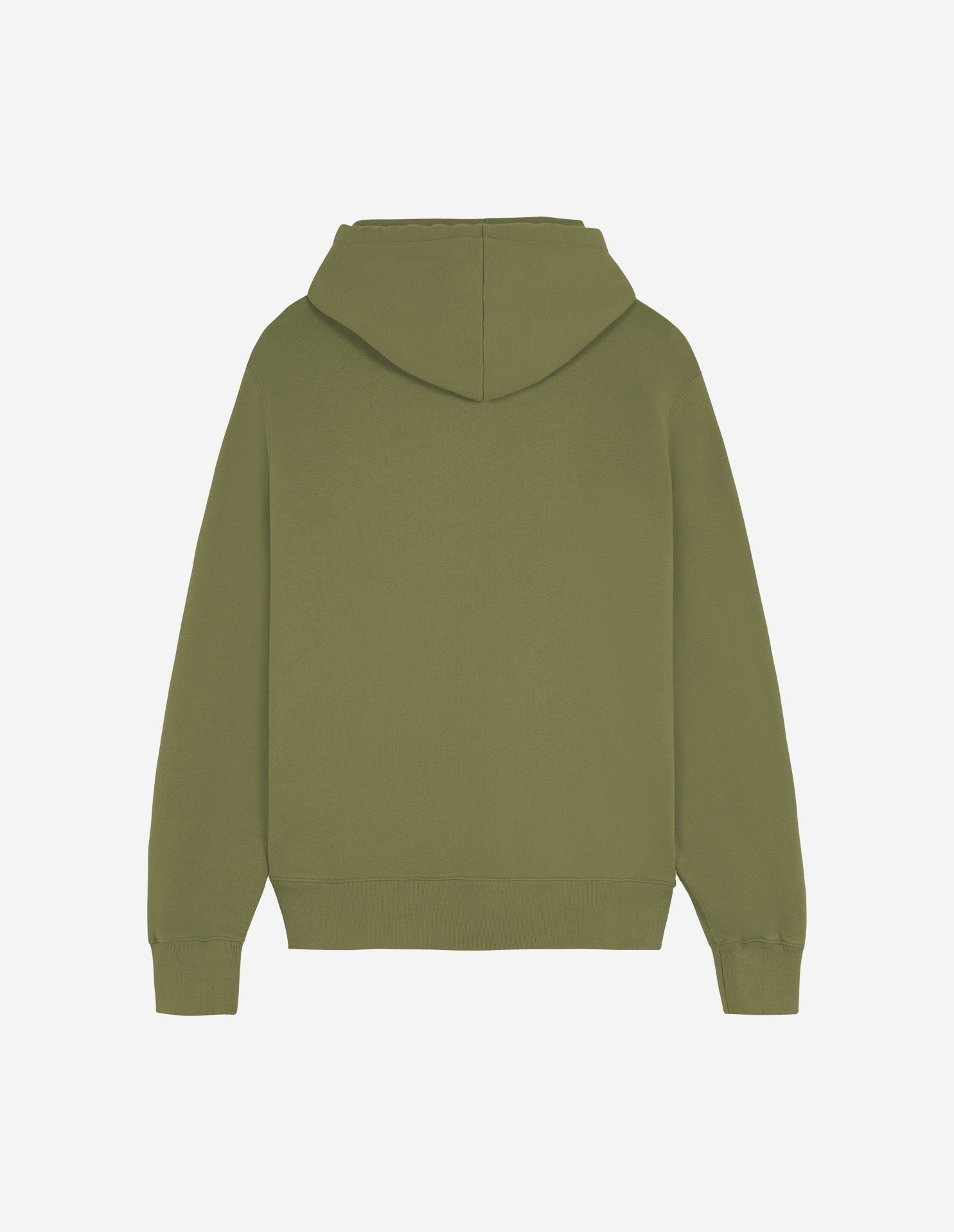 Bold Fox Head and long sleeve hoodie - Military Green