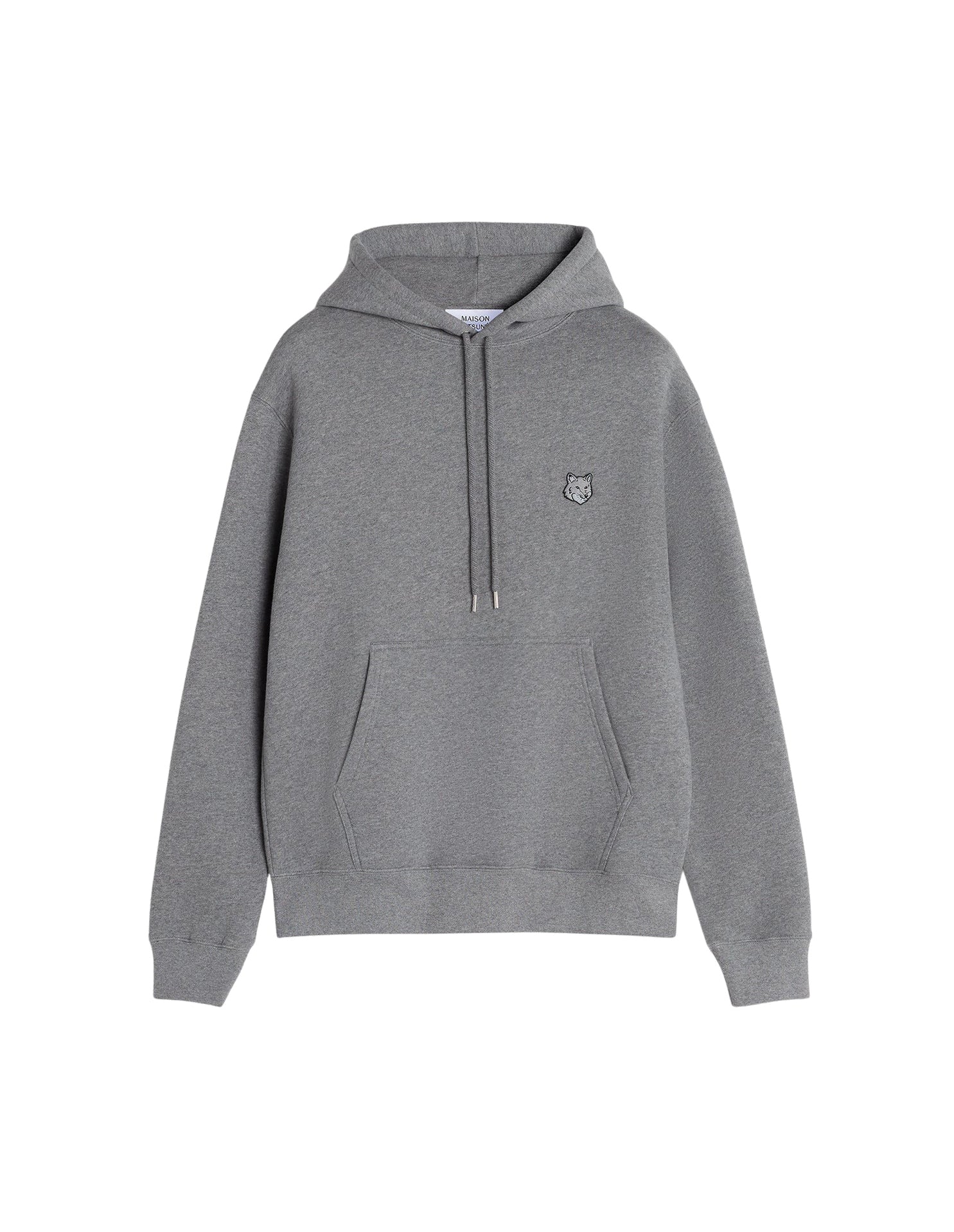 Sweat à capuche Bold Fox Head et manches longues - Medium Grey Melange