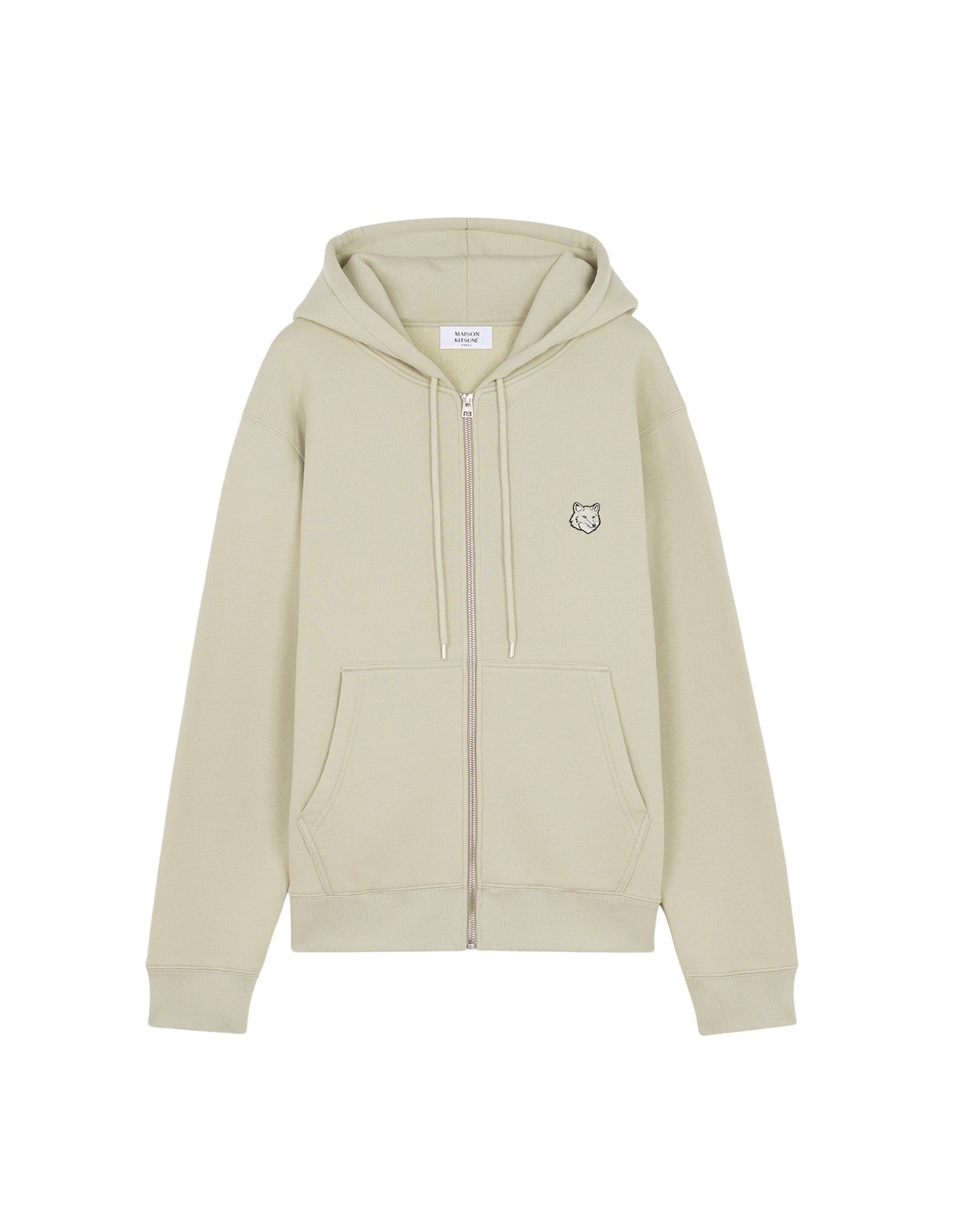 Bold Fox Head and long sleeve hoodie - Ash Tree
