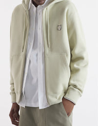 Bold Fox Head and long sleeve hoodie - Ash Tree