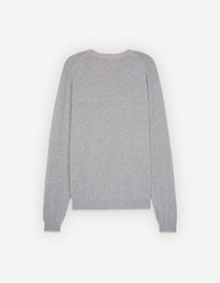 Pull Bold Fox Head à manches longues avec écusson - Grey Melange