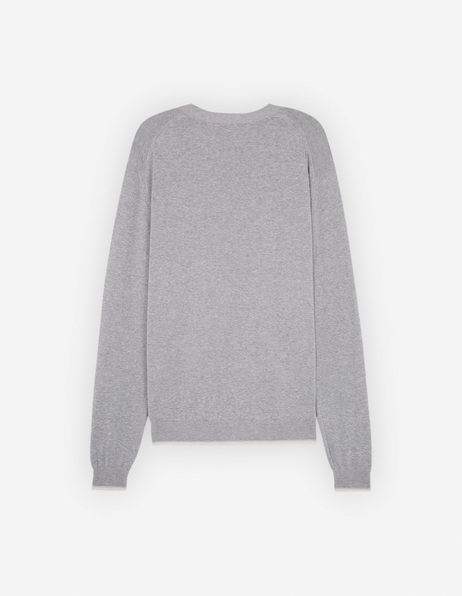 Pull Bold Fox Head à manches longues avec écusson - Grey Melange