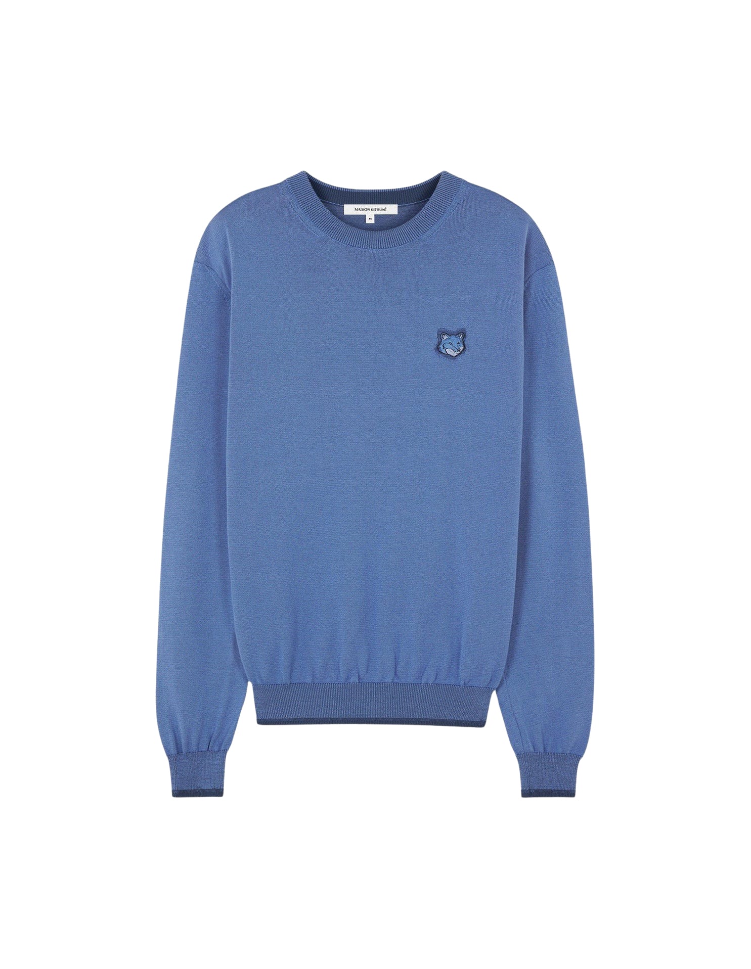 Pull Bold Fox Head à manches longues avec écusson - Hampton Blue