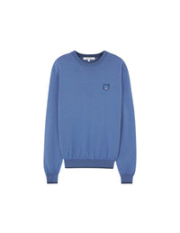 Pull Bold Fox Head à manches longues avec écusson - Hampton Blue
