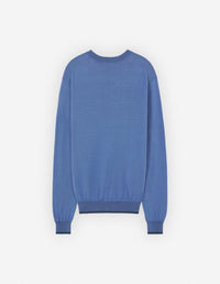 Pull Bold Fox Head à manches longues avec écusson - Hampton Blue