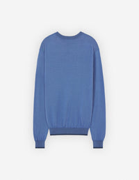 Pull Bold Fox Head à manches longues avec écusson - Hampton Blue