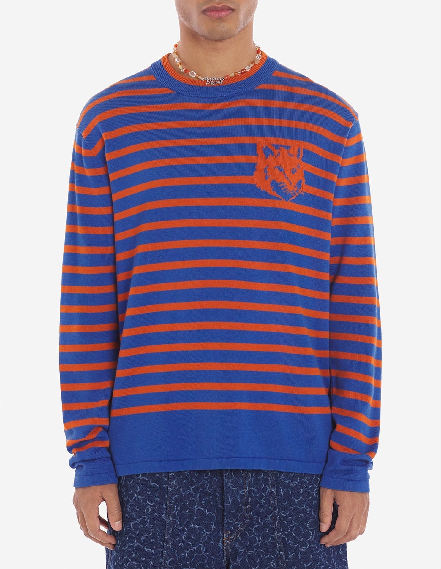 Pull Fox Head à rayures - Hampton Tobacco