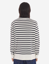 Fox Head striped jumper - Navy White Stripes