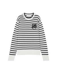 Fox Head striped jumper - Navy White Stripes
