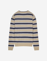 Linen blend striped jumper - Ink Paper Stripes