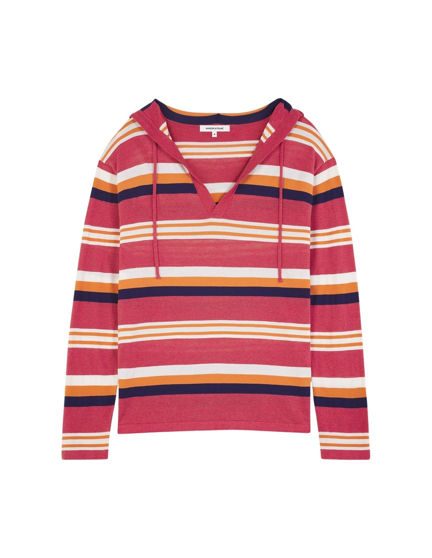Striped linen blend hoody - Hibiscus Ink Stripes