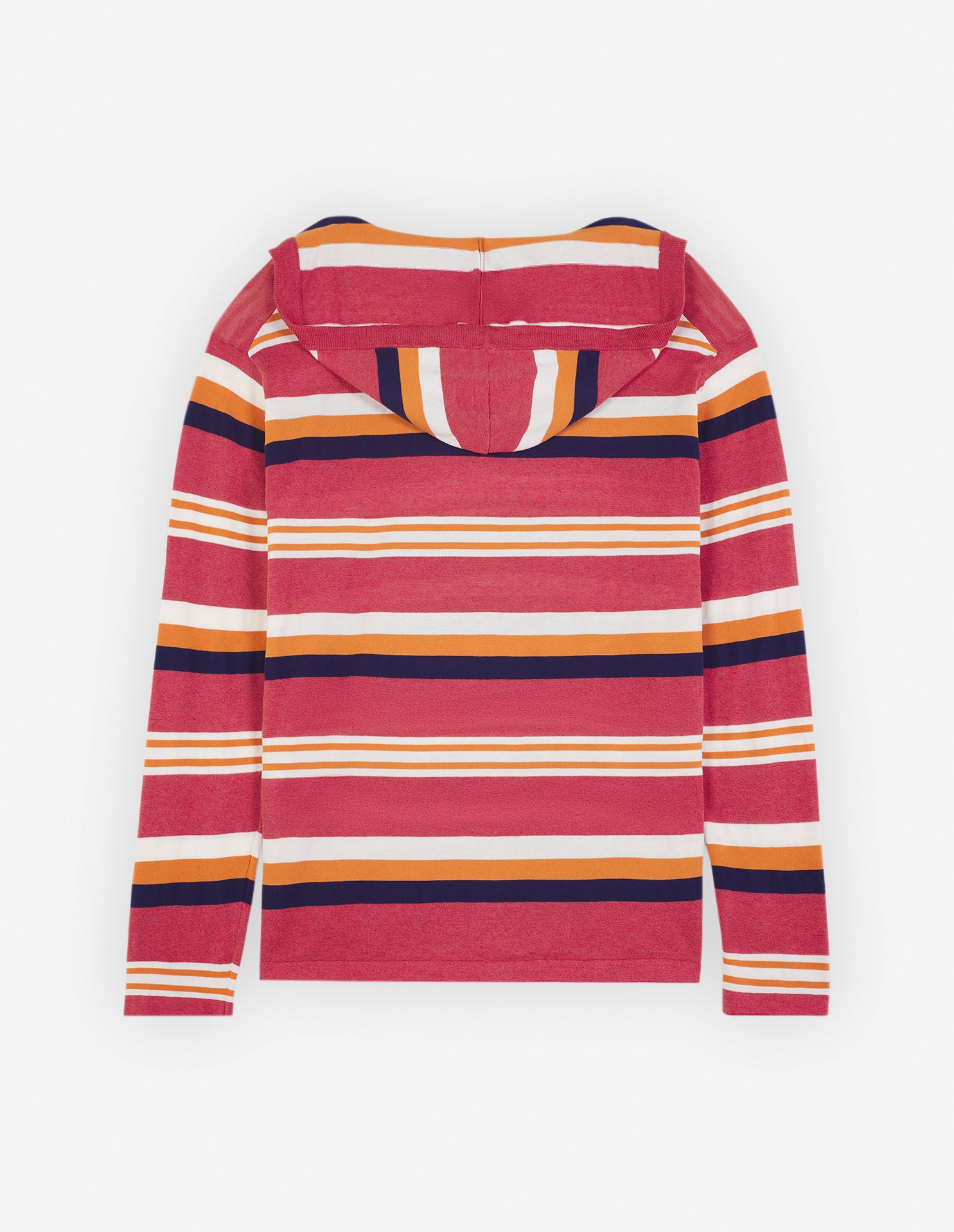 Striped linen blend hoody - Hibiscus Ink Stripes