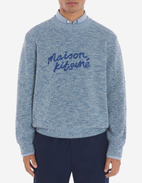 Pull à manches longues avec broderie - Ink Blue Melange