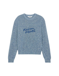 Pull à manches longues avec broderie - Ink Blue Melange