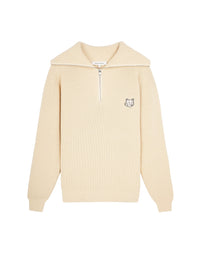 Pull Bold Fox Head à col zippé avec écusson - Paper