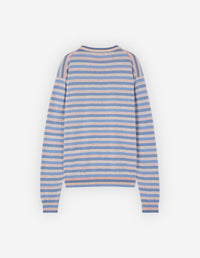 Long-sleeved jumper with print - Hampton Grey Stripes