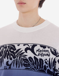 Pull en jacquard à manches longues - Storm Blue