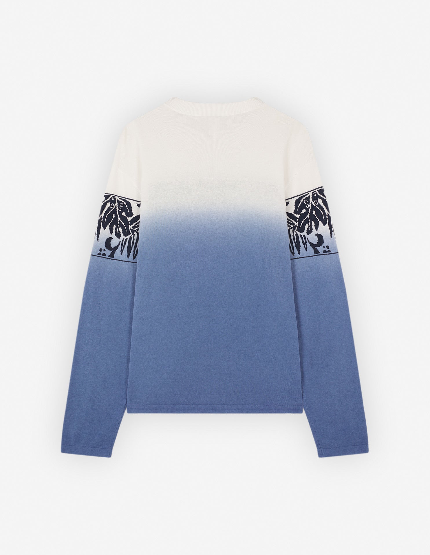 Pull en jacquard à manches longues - Storm Blue