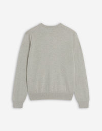 Pull Bold Fox Head avec écusson en laine - Light Grey Melange