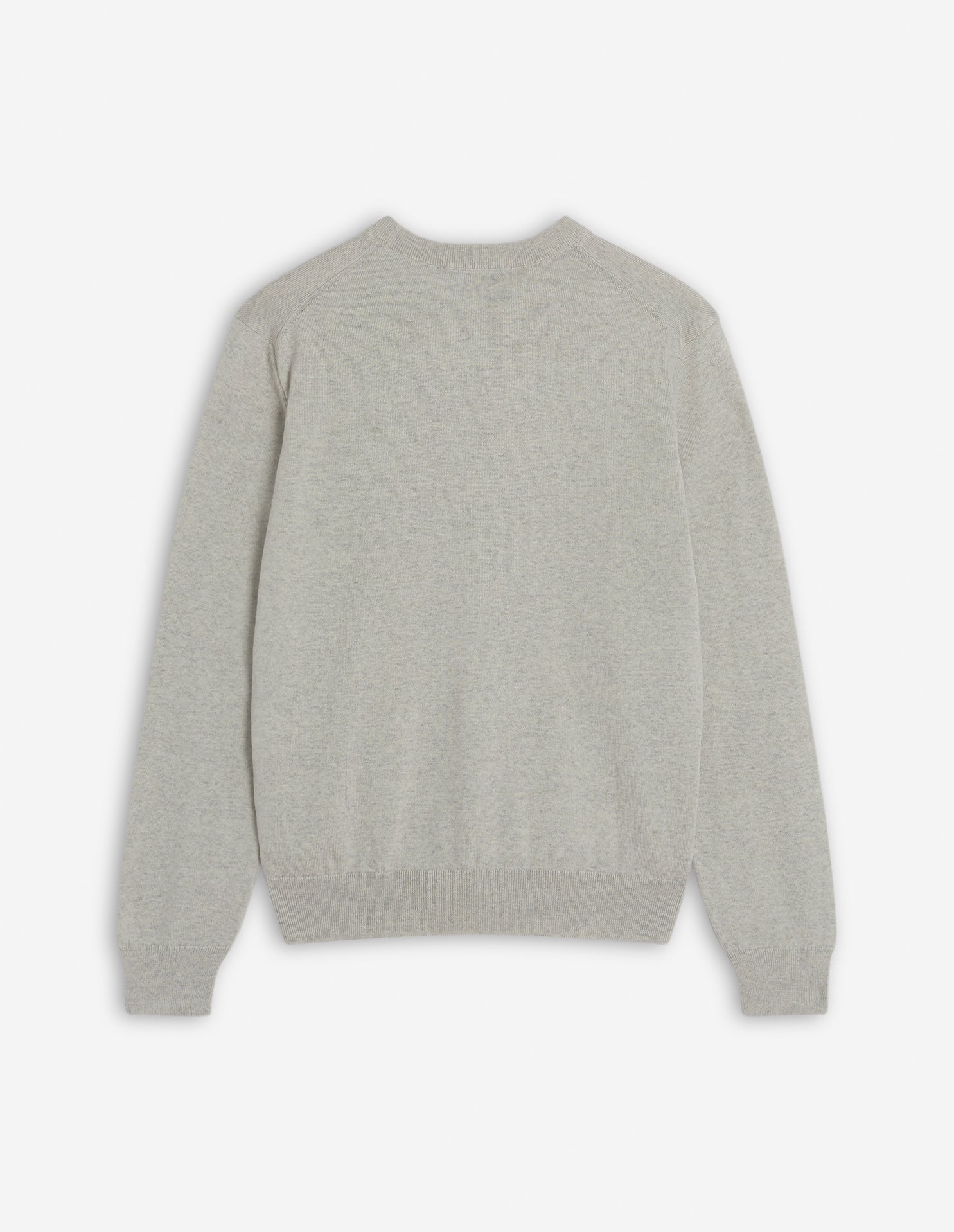 Embroidered jumper with wool crest - Light Grey Melange