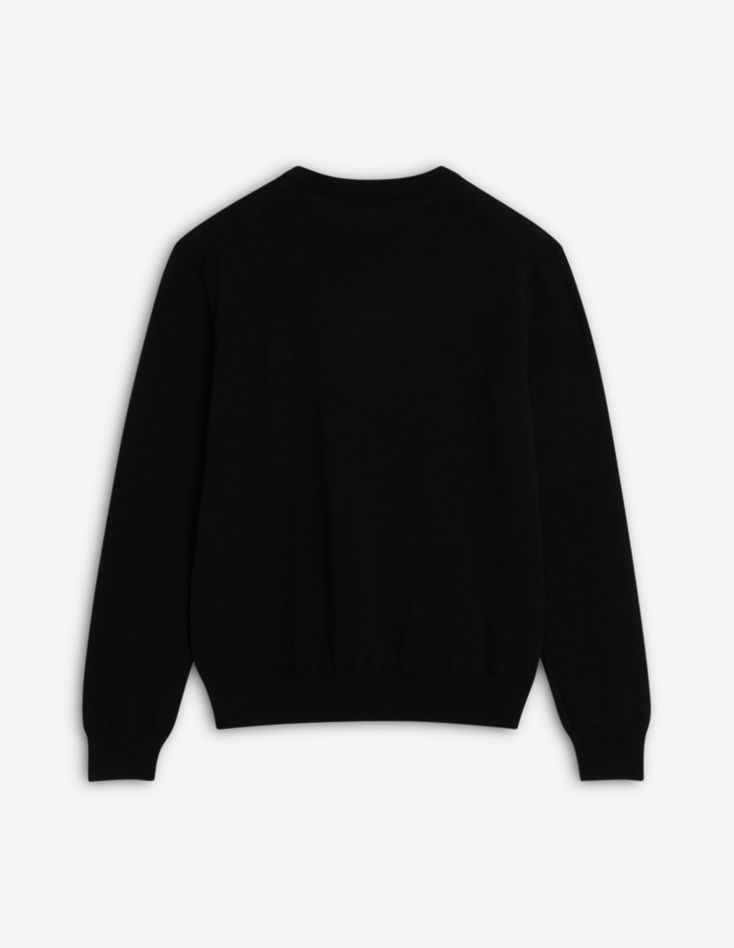 Embroidered jumper with wool crest - Black