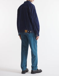 Trousers with embroidery - Lake Blue