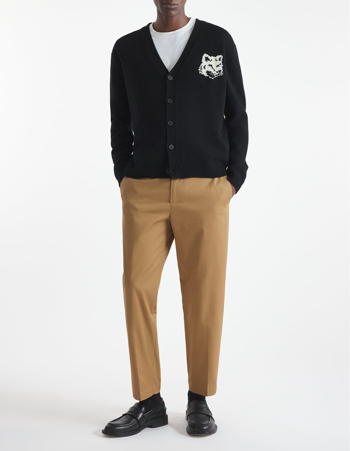 Pantalon chino avec broderie - Chino Beige