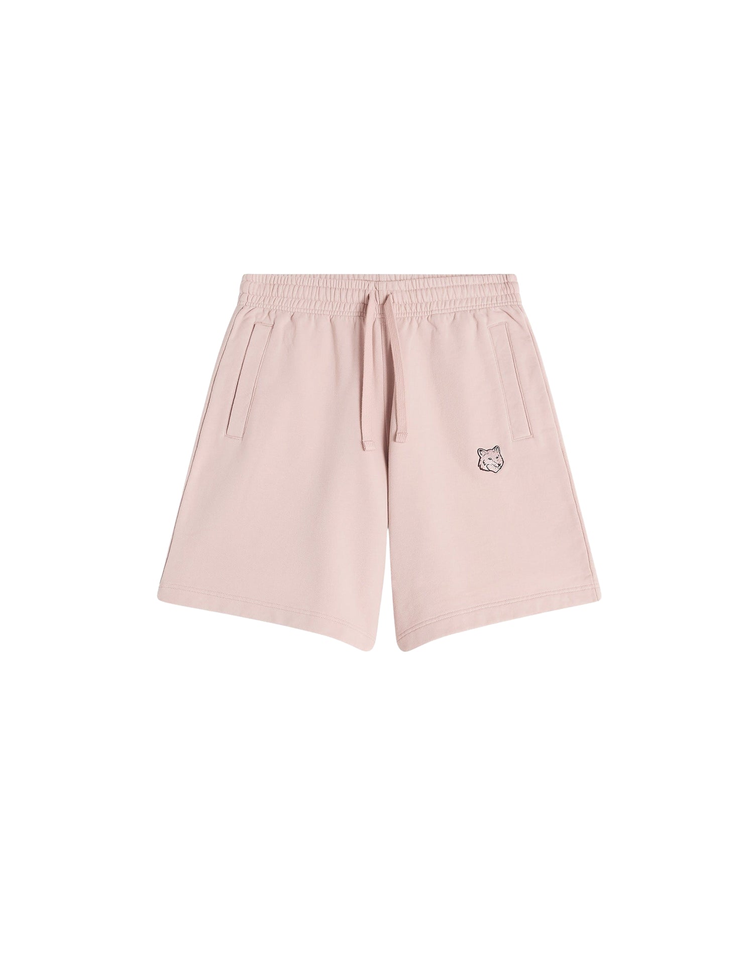 Oversize tracksuit shorts with badge - Pink Clay
