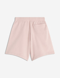 Oversize tracksuit shorts with badge - Pink Clay