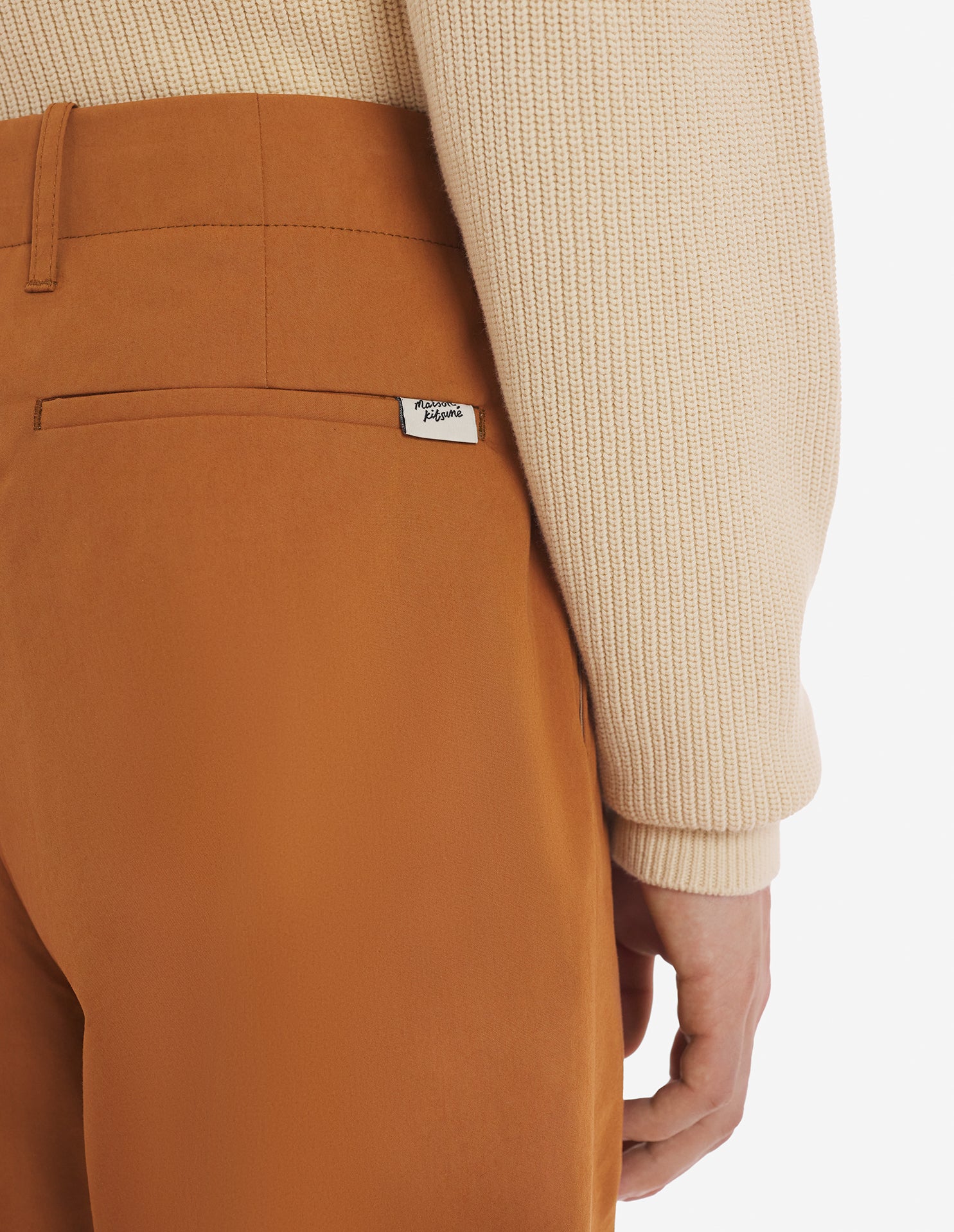 Pleated casual trousers - Tobacco