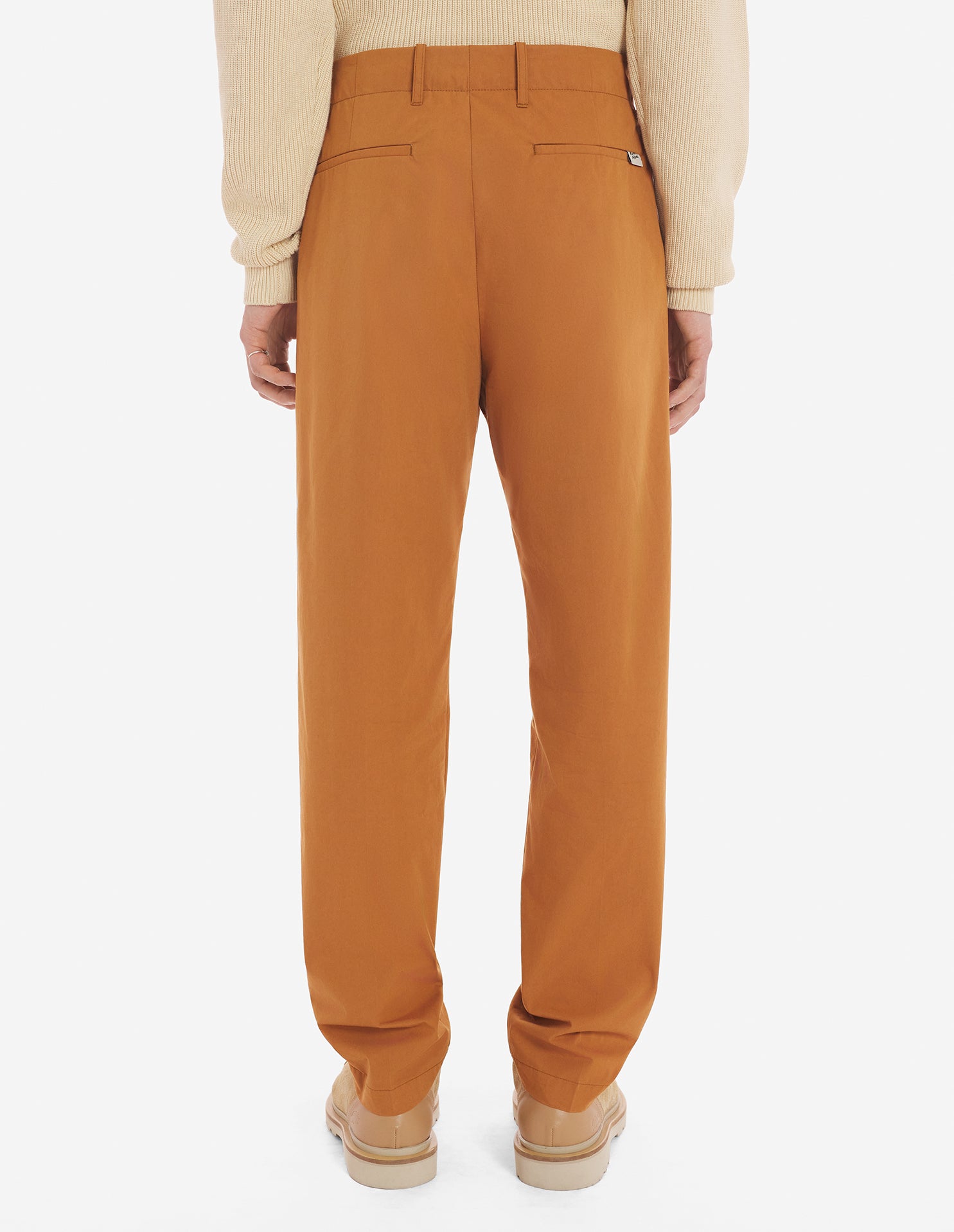 Pleated casual trousers - Tobacco
