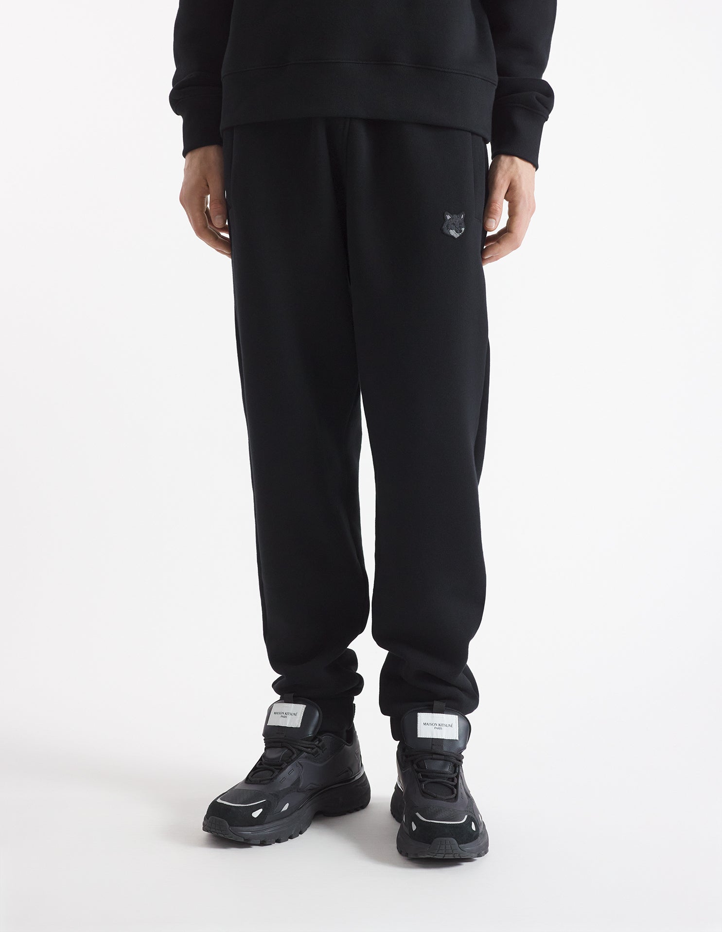 Pantalon de survêtement Bold Fox Head avec écusson - Black