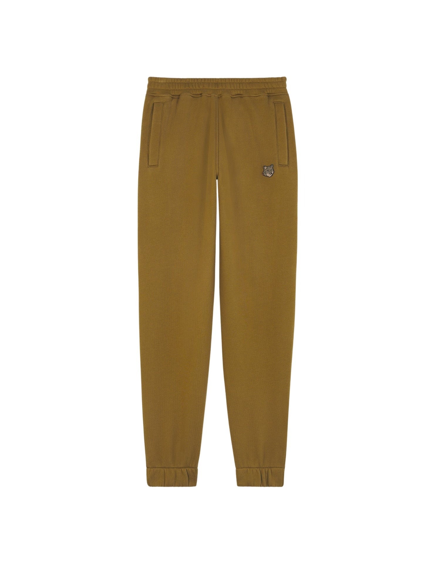 Bold Fox Head sweatpants with patch - Khaki Green