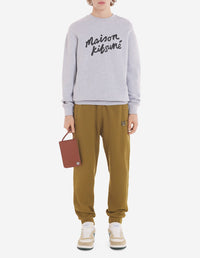Bold Fox Head sweatpants with patch - Khaki Green