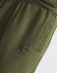 Pantalon de survêtement Bold Fox Head avec écusson - Military Green