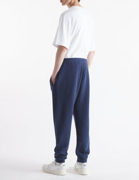 Bold Fox Head sweatpants with crest - Ink Blue