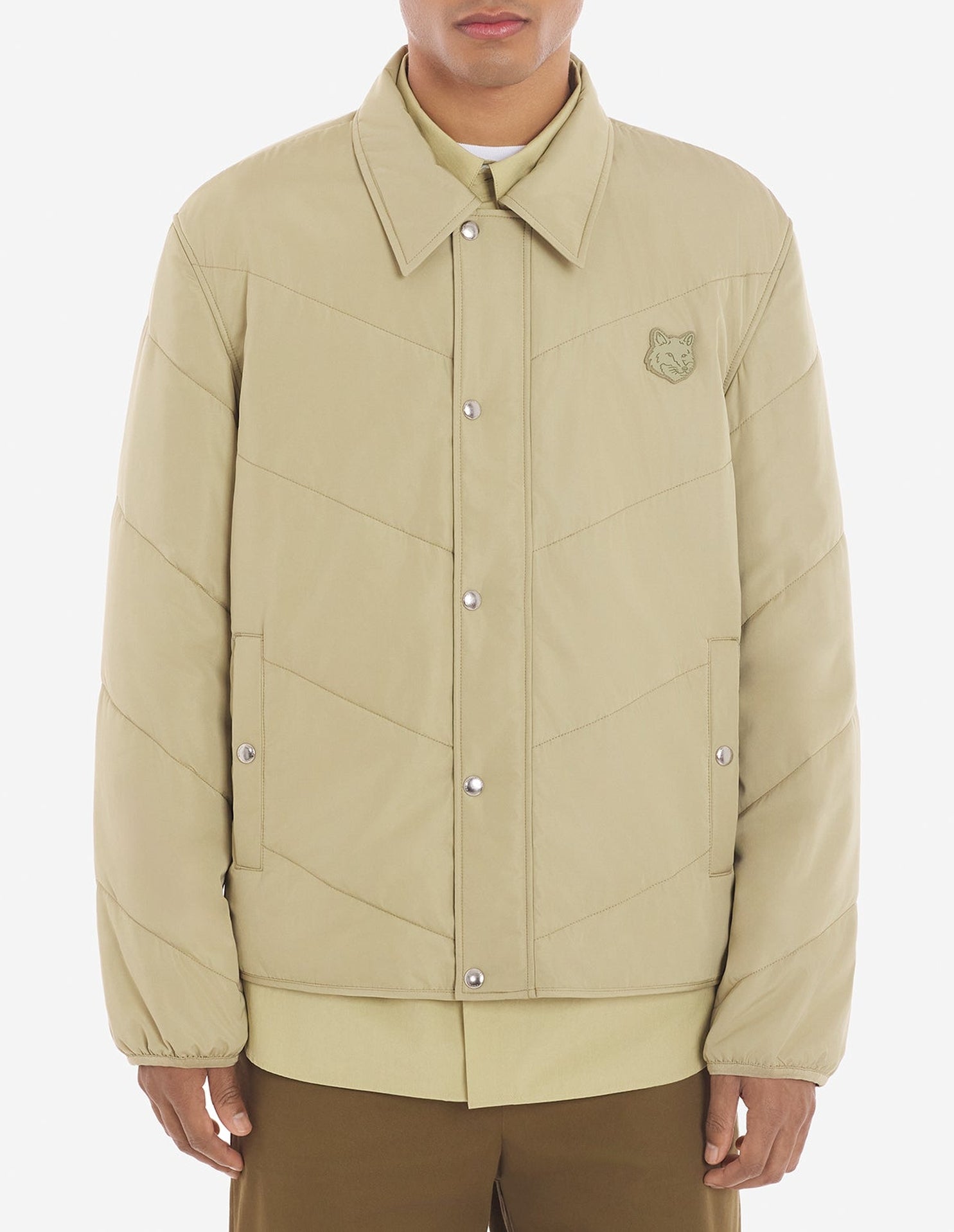 Bold Fox Head long sleeve quilted jacket - Canvas