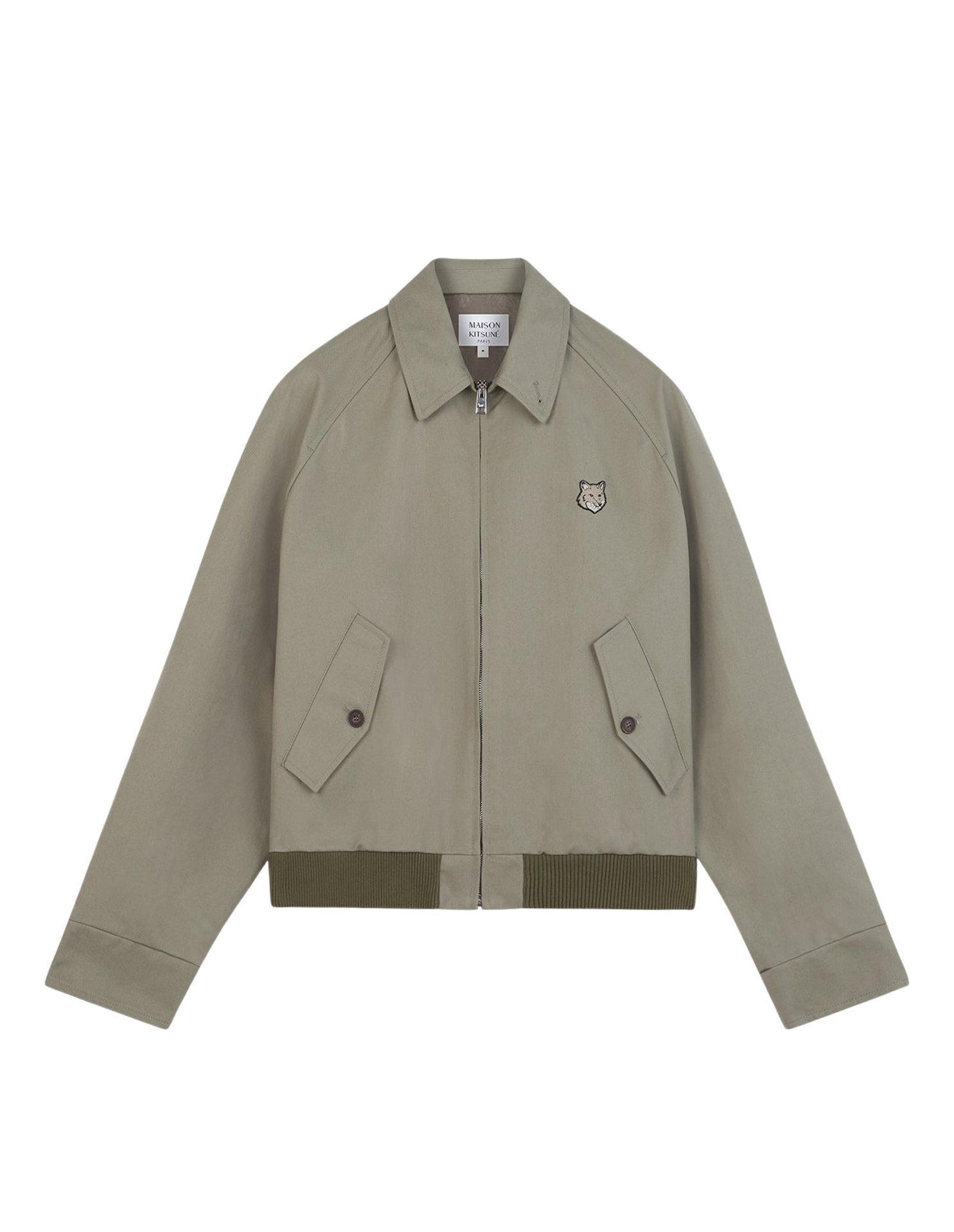 Bold Fox Head jacket with patch - Pebble