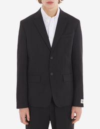 Blazer avec étiquette en laine - Black