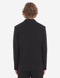 Blazer avec étiquette en laine - Black