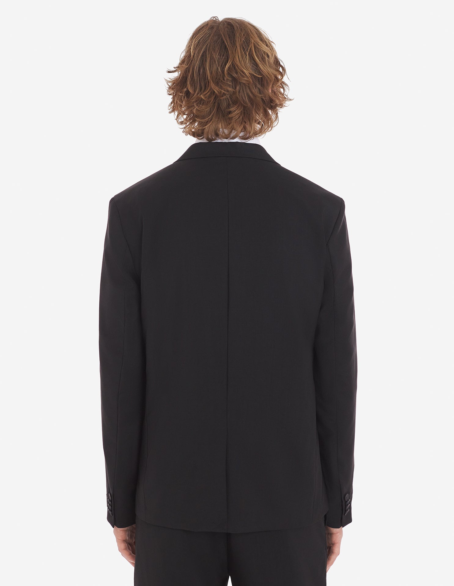 Blazer avec étiquette en laine - Black