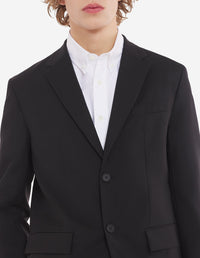 Blazer avec étiquette en laine - Black