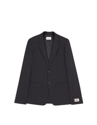 Blazer avec étiquette en laine - Black