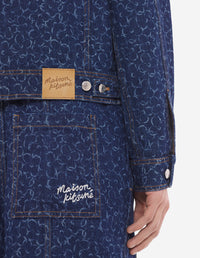 Denim pattern jacket - Laser Print