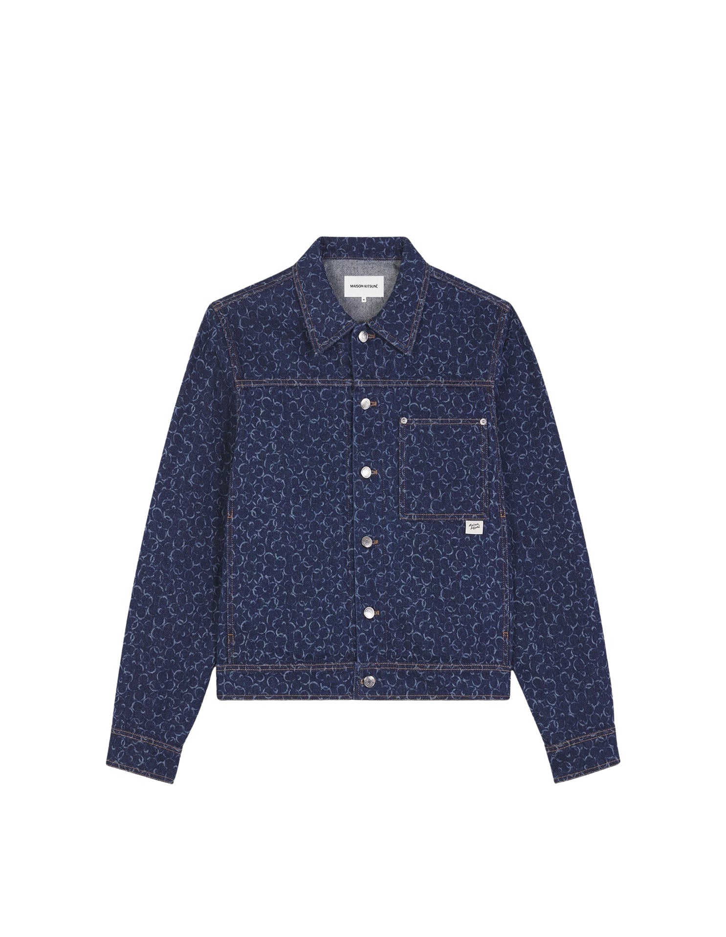 Denim pattern jacket - Laser Print